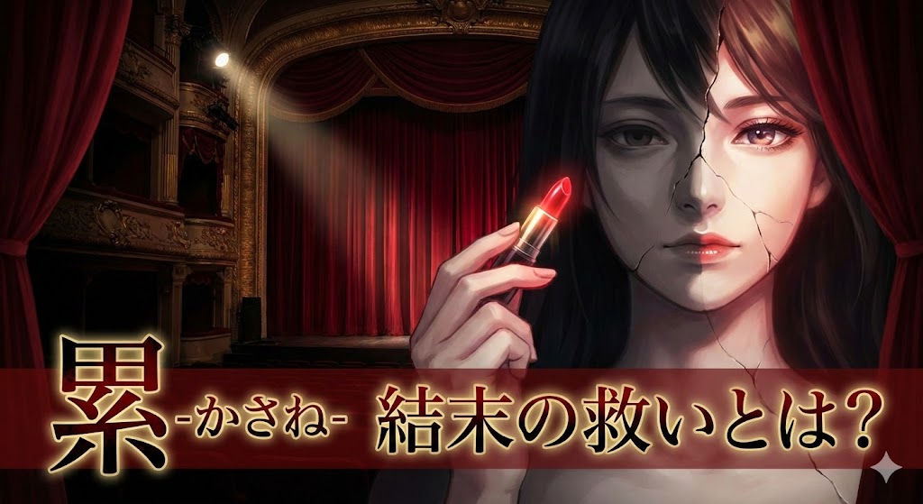 漫画『累 —かさね—』の結末ネタバレ解説。累が辿り着いた救いと最後の表情、Renta!で安く読む方法を紹介するアイキャッチ画像