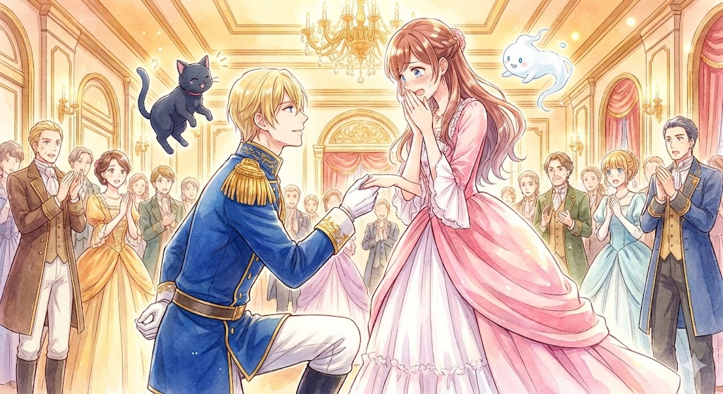 自称悪役令嬢な婚約者の観察記録。の漫画の完結シーンやその後、どこで読めるか配信サイトを解説したブログ記事のアイキャッチ画像です。