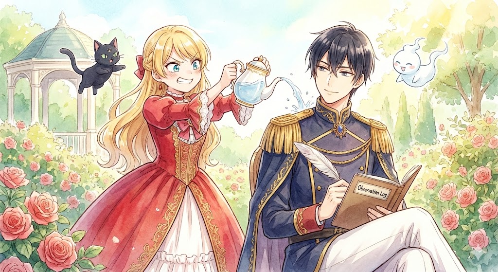 自称悪役令嬢な婚約者の観察記録。の漫画あらすじや完結その後、どこで読めるか配信サイトを徹底解説したブログ記事のアイキャッチ画像です。