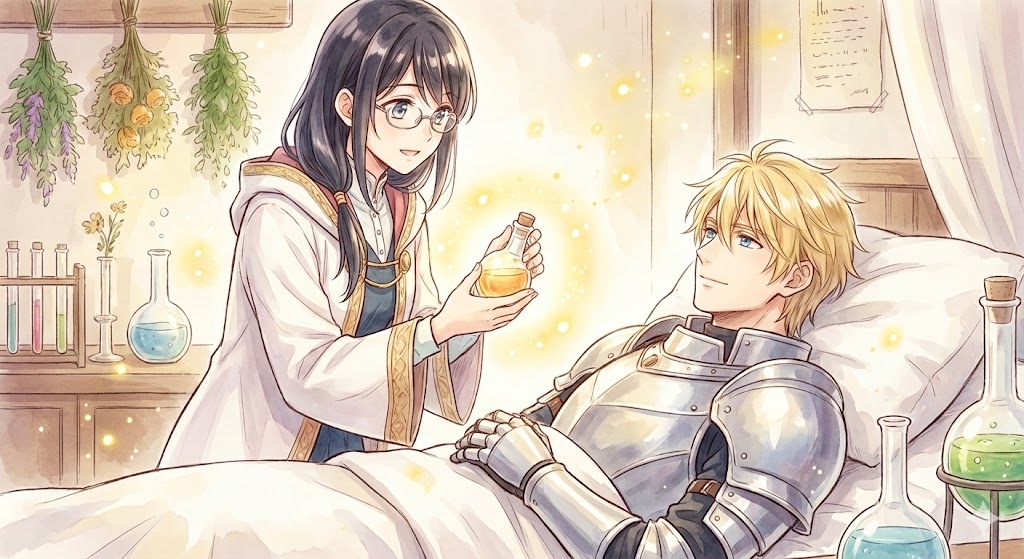 『聖女の魔力は万能です』セイとアルベルトの恋愛進展、あらすじや最安値を調査した記事のアイキャッチ画像。11巻の婚約についても詳しく解説。